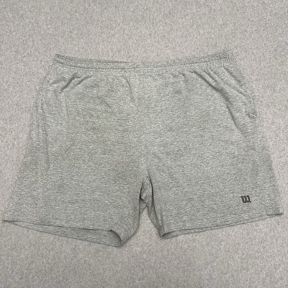 Wilson Shorts Men's 3XL Gray Vintage 90's Sweat Cozy Casual Drawstring Pockets